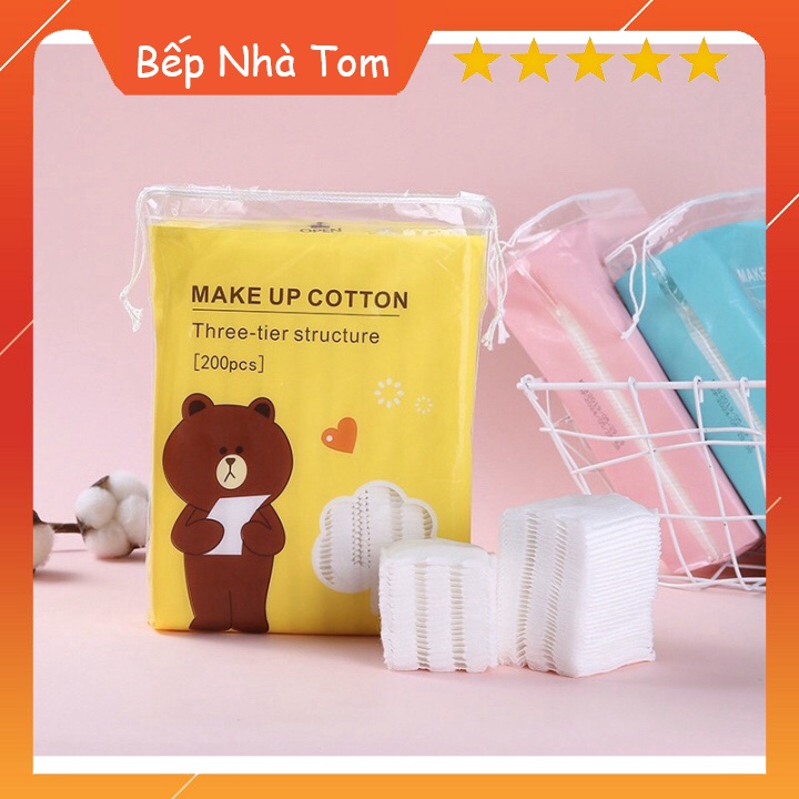[HOT] Bông Tẩy Trang Gấu Vịt Thỏ 100% Cotton