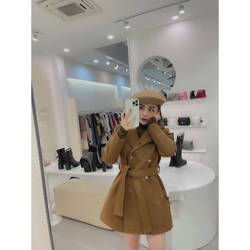 ÁO KHOÁC DẠ ĐAI EO