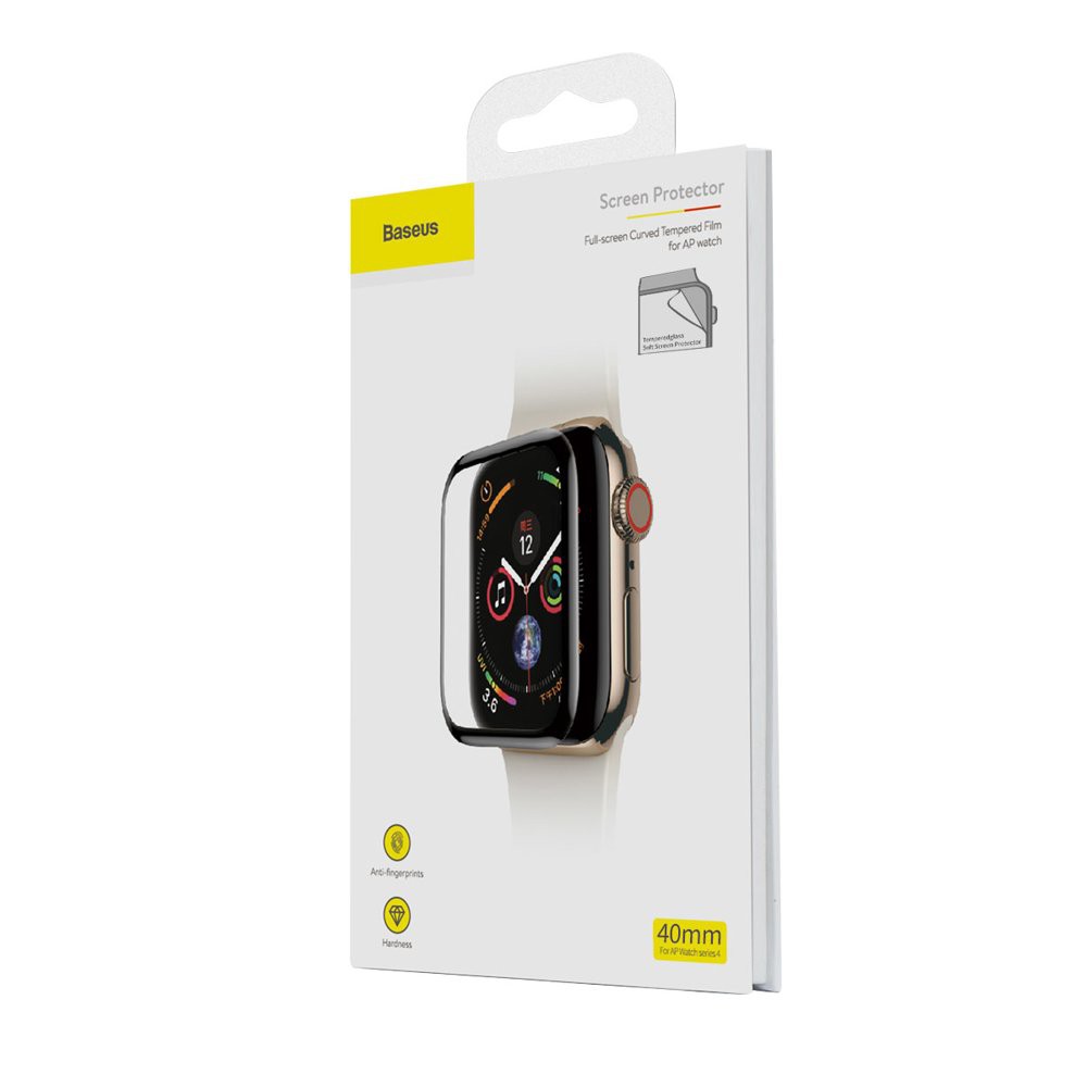Miếng Dán Cường Lực Apple Watch Baseus Full 4D Chống Vỡ Cạnh