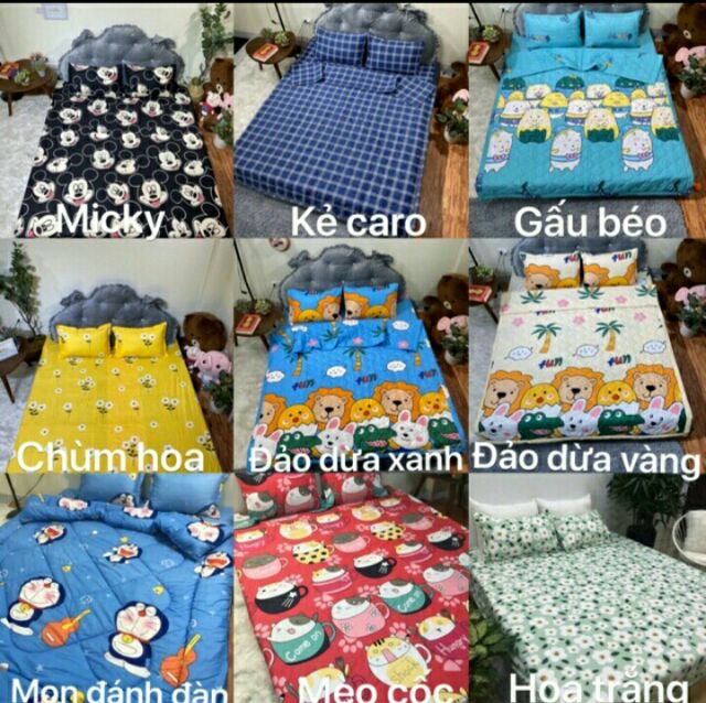 Ga gối cotton poly siêu ngộ nghĩnh m6 hoặc m8( được chọn mẫu)