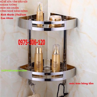 [CÔNG NGHỆ ĐÁNH BÓNG] Kệ góc đựng sữa tắm dầu gội 100% INOX 304 trong nhà tắm KG12 KỆ GÓC TẤM inox 304 chống han rỉ