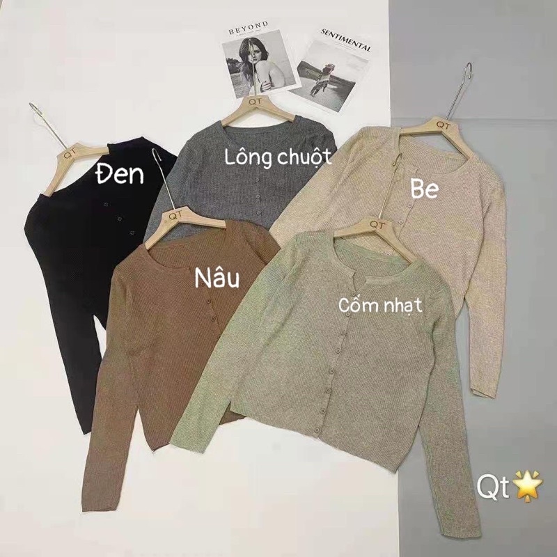Áo len cardigan lông thỏ trơn 5 màu khuy giữa L125L Lyn Closet [Freeship]