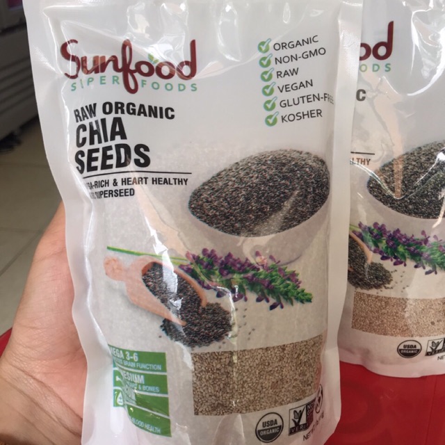 Hạt chia trắng Hữu cơ Sunfood 454g