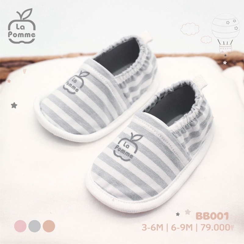 La Pomme BB001 Giầy vải sơ sinh La Pomme Booties SS