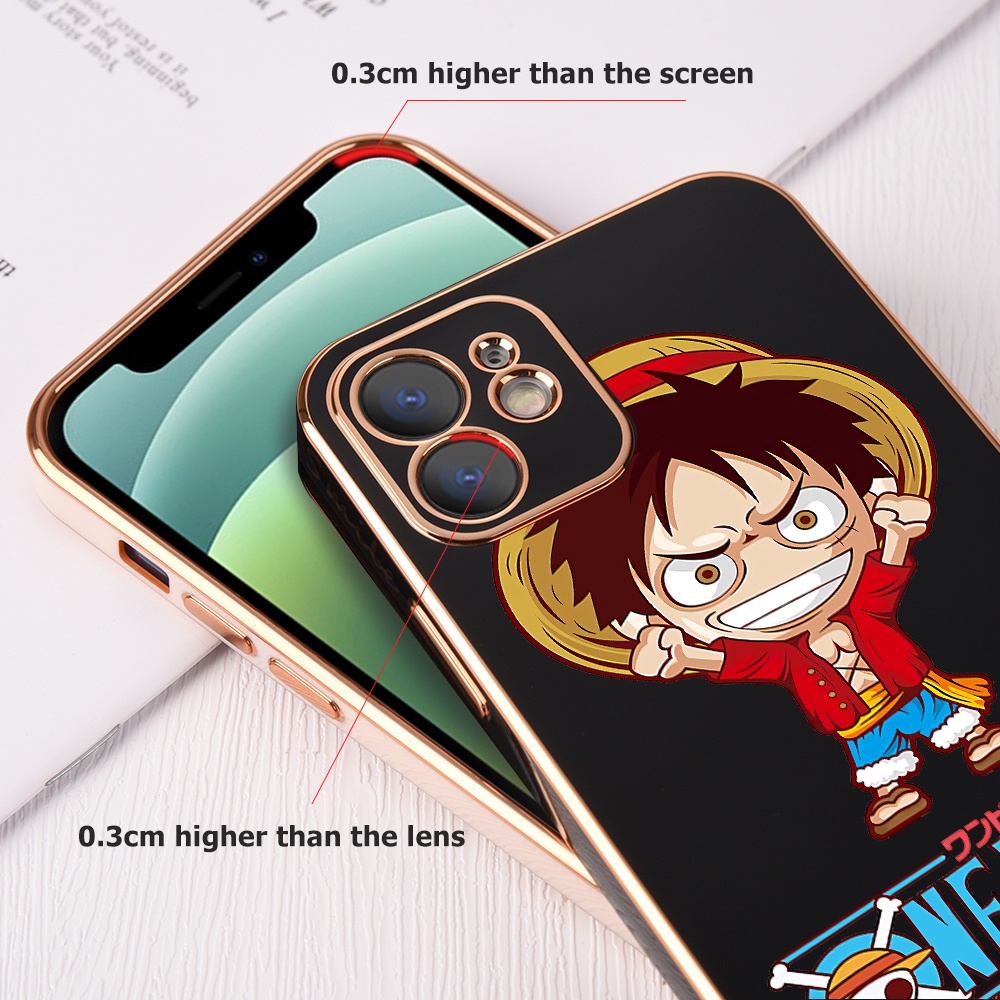 Ốp Điện Thoại Viền Vuông Mềm Họa Tiết Hoạt Hình Luffy Cho Xiaomi Redmi Note 11 Pro 4G/5G 11S Note 11T 5G