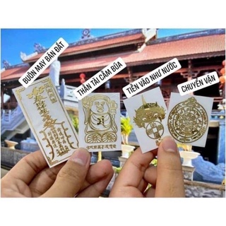 Miếng Dán Điện Thoại Linh Phù Tài Lộc, Bình An, Phong Thủy, May Mắn