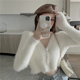 [SẴN] Áo lông cổ V áo khoác cardigan tay dài phong cách HÀN QUỐC SAM SAM BOUTIQUE