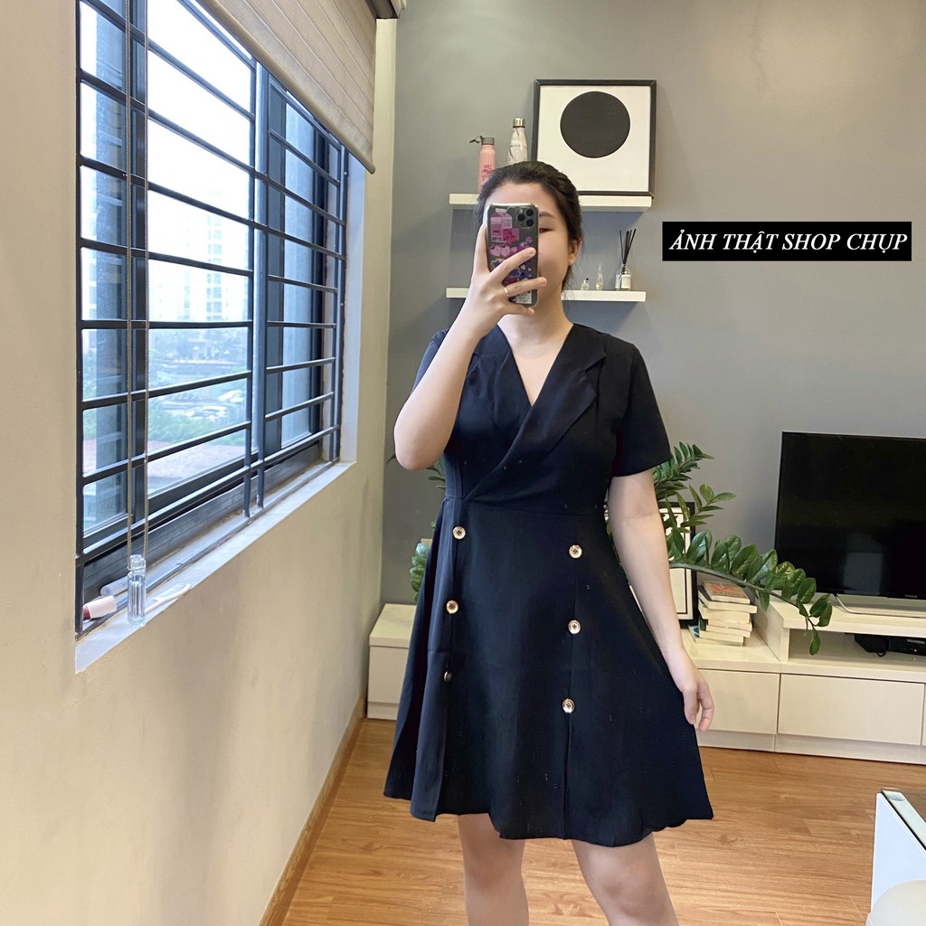 Đầm ⚡️𝐁𝐈𝐆𝐒𝐈𝐙𝐄⚡️ Váy Đen Công Sở Hay Dự Tiệc Đều Xinh