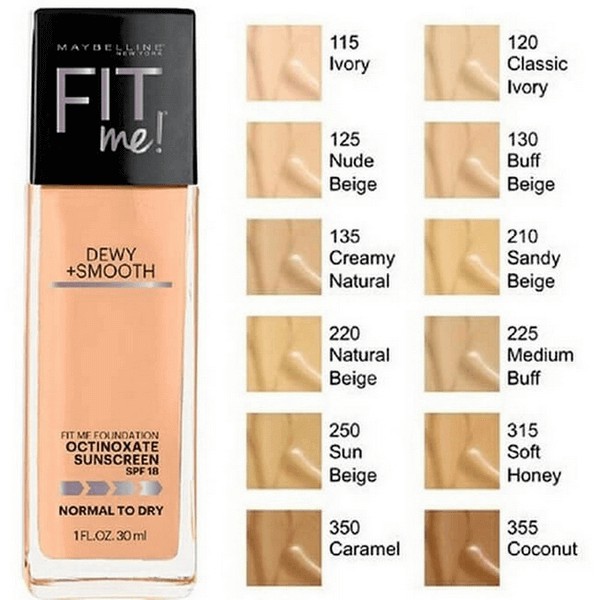 Kem Nền Mịn Nhẹ Kiềm Dầu Fit Me Maybelline New York Matte Poreless Foundation 30ml