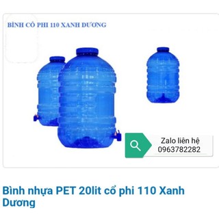 1 VỎ BÌNH NƯỚC 20 LÍT PET PHI 110 XANH DƯƠNG