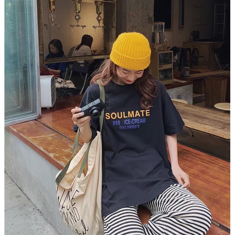 Áo thun❤ có size tay lỡ Unisex SOULMATE a