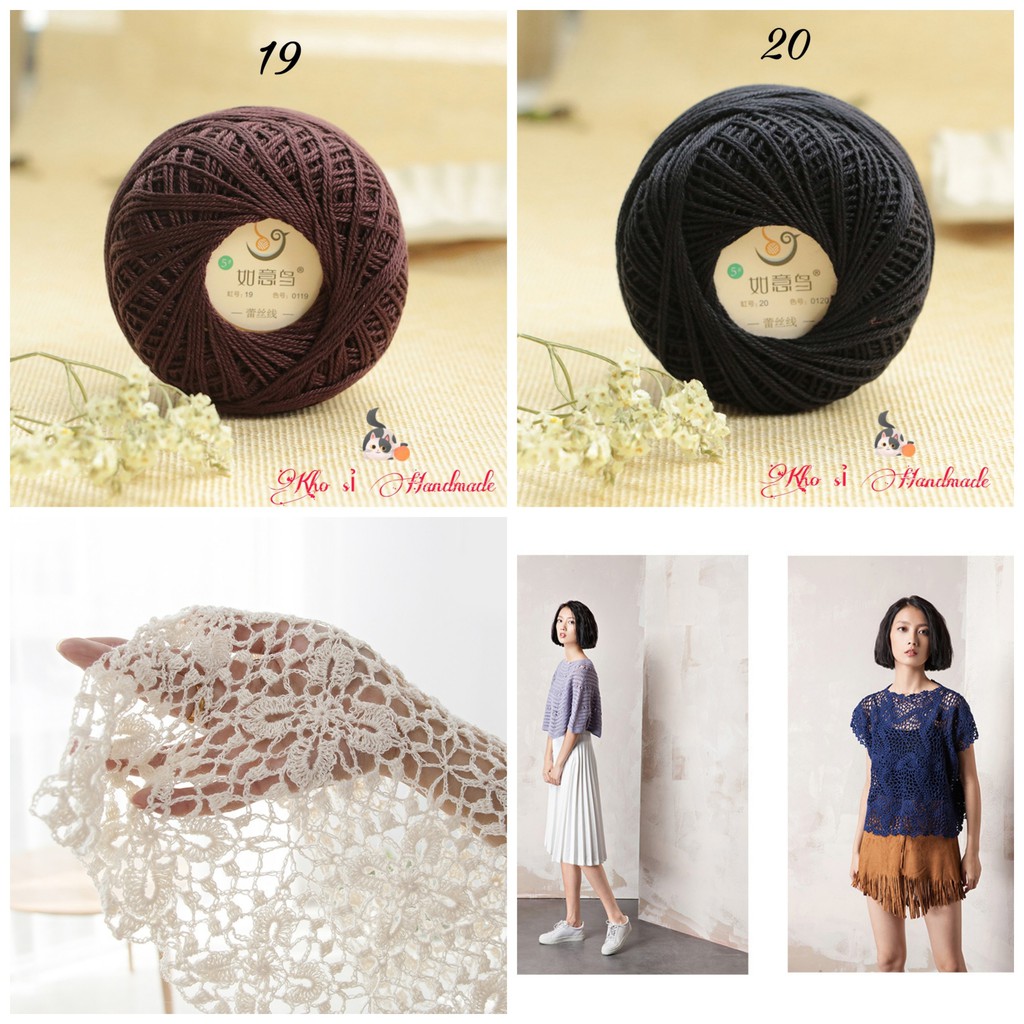 Sợi cotton Ruyi 1.0mm (50gr/cuộn)