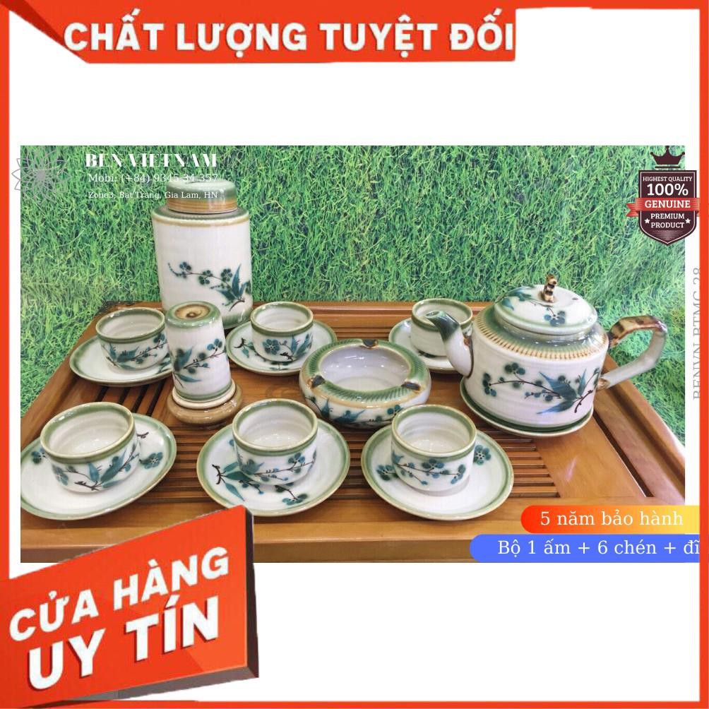 [FREESHIP] Ấm pha trà Gốm Sứ Bát Tràng Men Cổ vẽ tay cao cấp - BENVN-BTMC-28