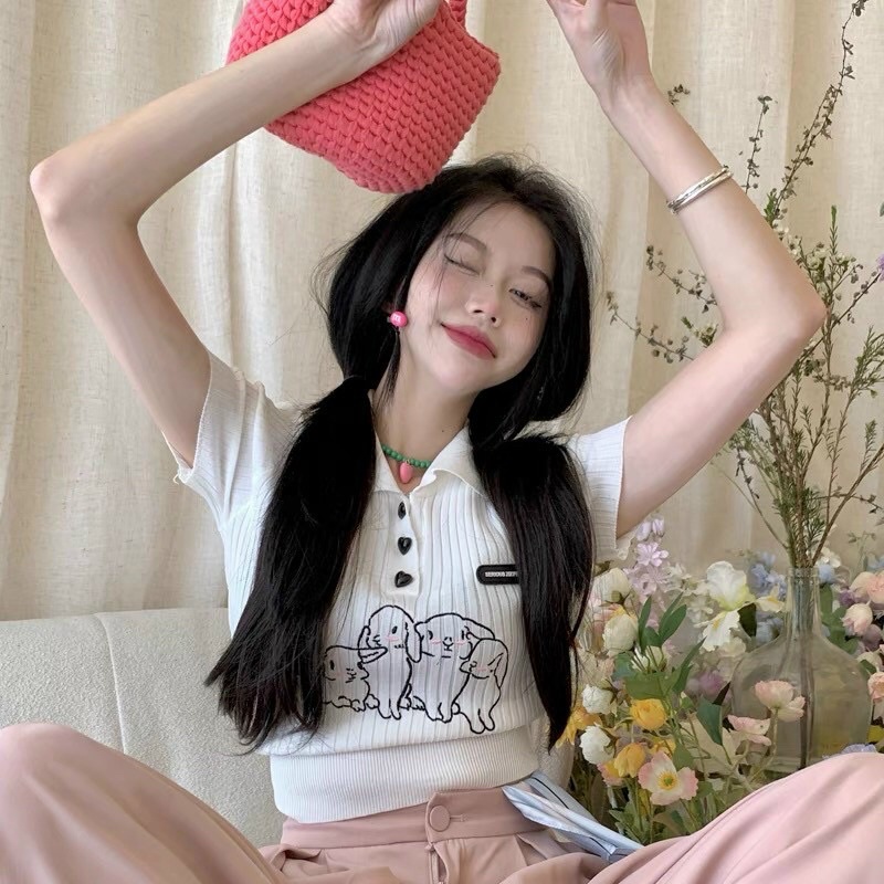 Áo croptop gài nút siêu cưng GB alohashop91