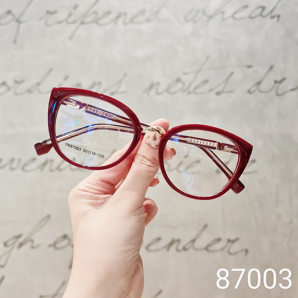 Gọng Kính Nữ Cao Cấp Lilyeyewear Mắt Mèo To Chất Liệu Nhựa Cứng Cáp Màu Sắc Thời Trang 87003