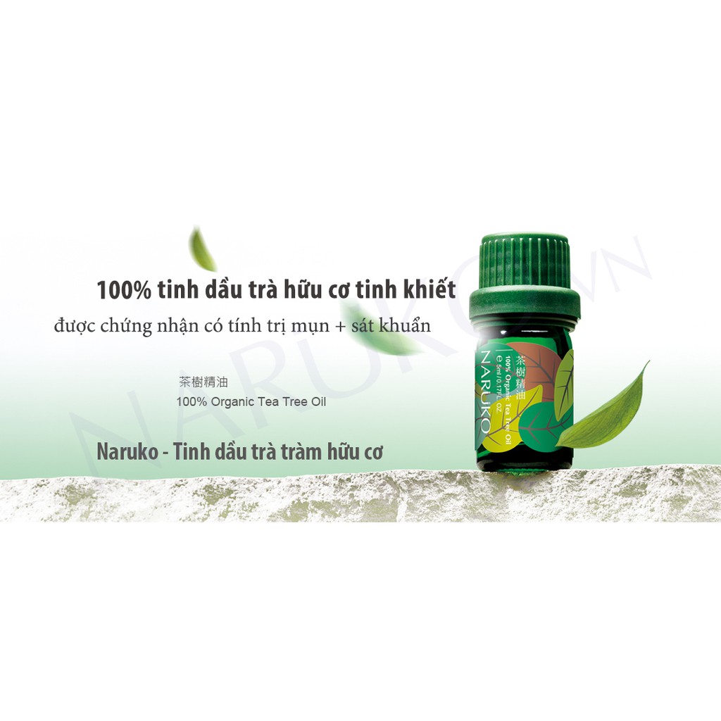 Tinh dầu naruko trà tràm hữu cơ nguyên chất 10ml – Pure Tea Tree Oil 10ml