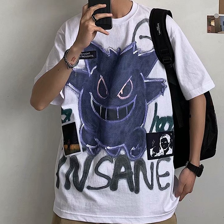Áo thun tay ngắn in hình hoạt hình thời trang cá tính