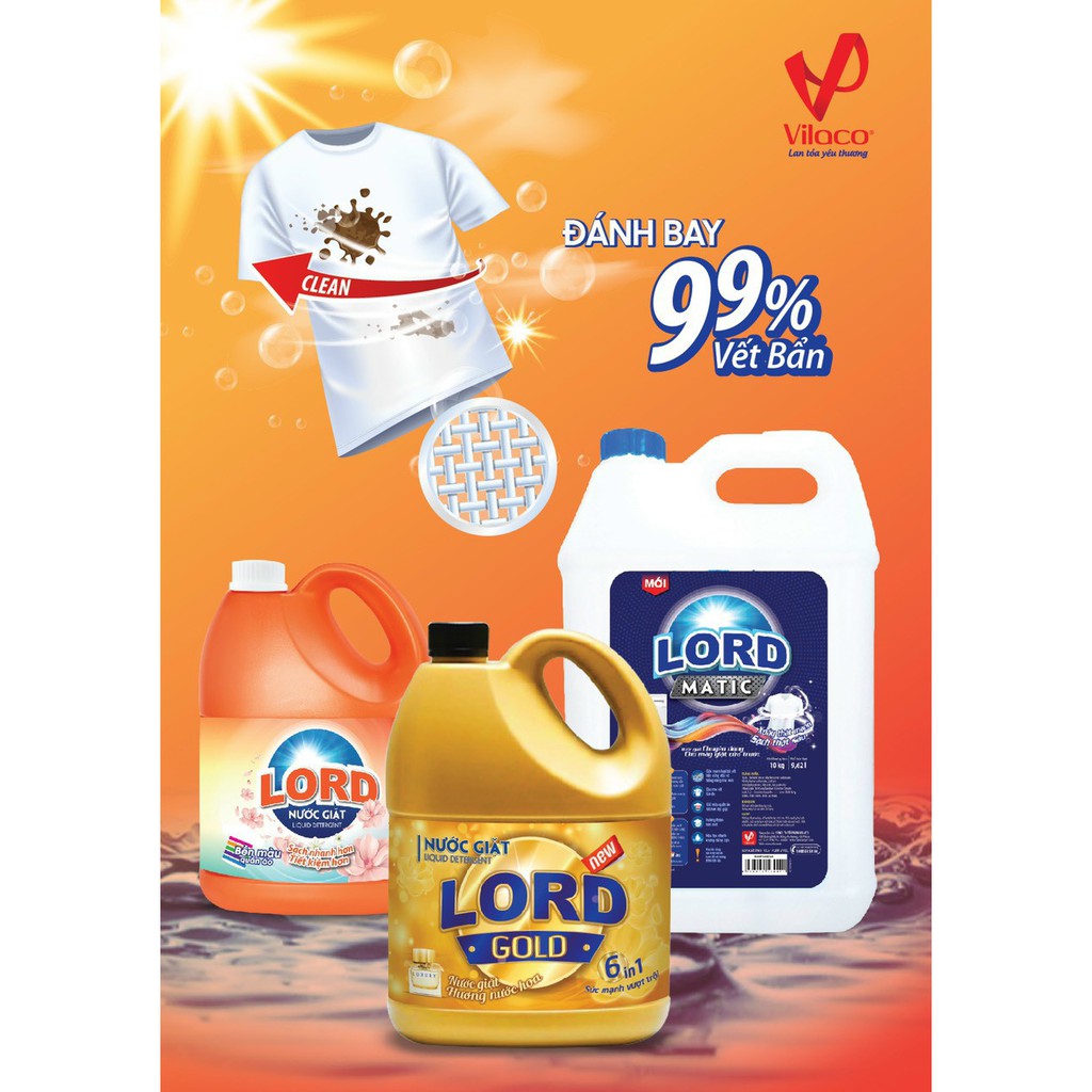 Nước giặt Lord 3,8kg mới đặc biệt an toàn cho Da