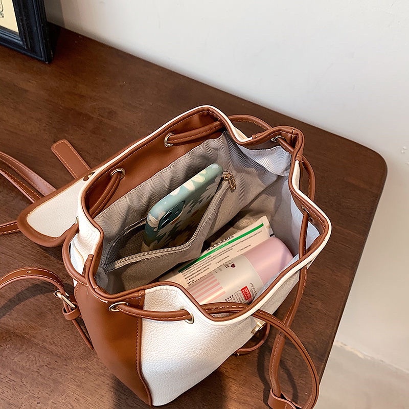 Balo mini thời trang nữ miệng dây rút tiện lợi phong cách vintage hàn quốc món quà tặng bạn gái