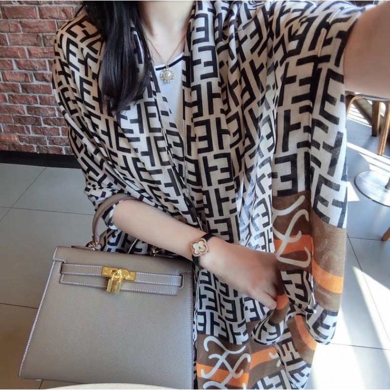 Khăn quàng cổ cotton linen thời trang xuân hè Âu Mỹ 2022 cổ điển mới dễ phối đồ