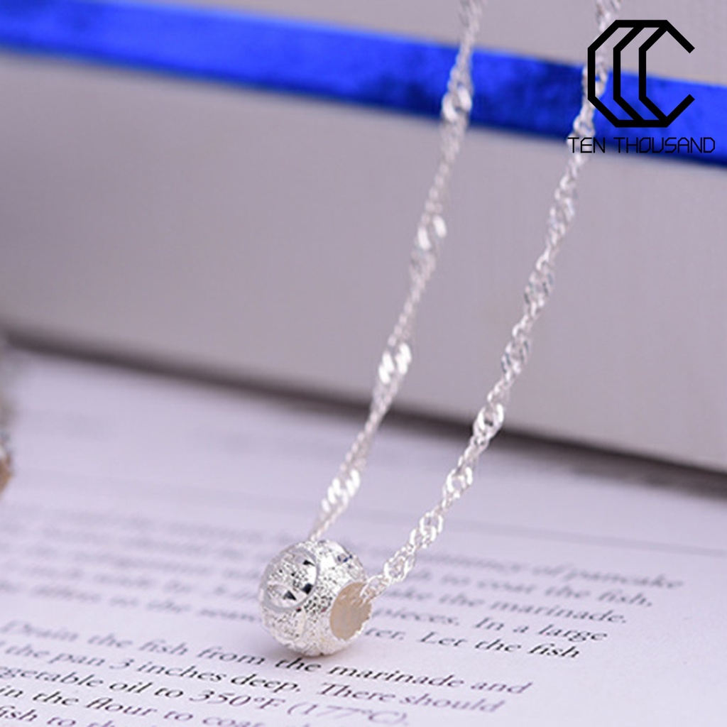 ♋Vòng cổ Bạc May Mắn Đính Hạt Lấp Lánh Dành Cho Nữ