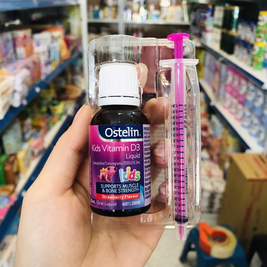 Ostelin vitamin D3 Úc cho bé từ sơ sinh dạng nhỏ giọt/ siro