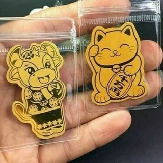 Mèo vàng thần tài, trâu vàng thần tài, may mắn