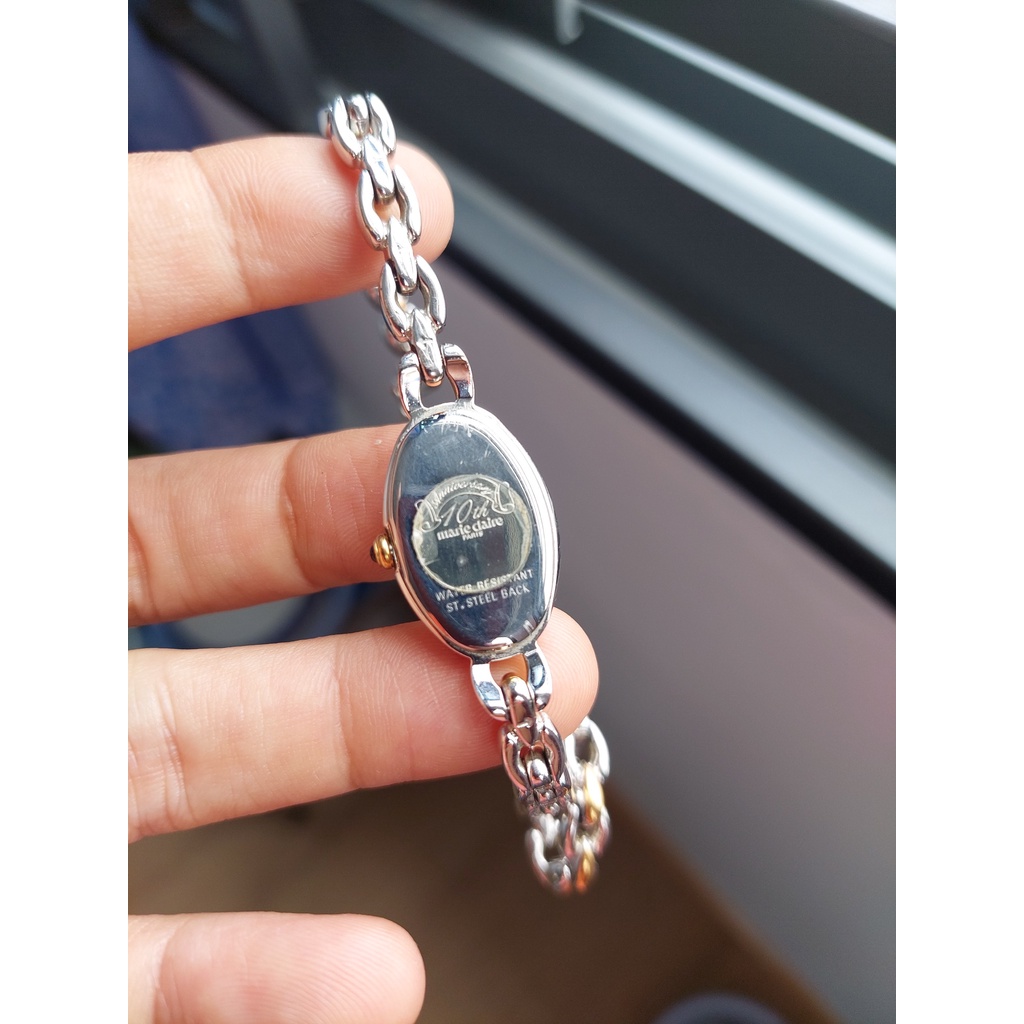 Đồng hồ thời trang nữ Marie claire kính Saphire chạy pin hàng Si