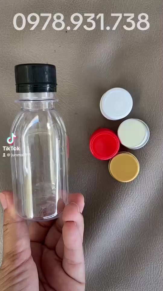 100 chai nhựa tròn 50ml 75ml 100ml 120ml, chai vuông 120ml kèm nắp | BigBuy360 - bigbuy360.vn