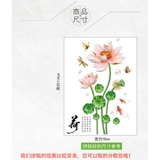 decal dán tường hoa sen đá đẹp