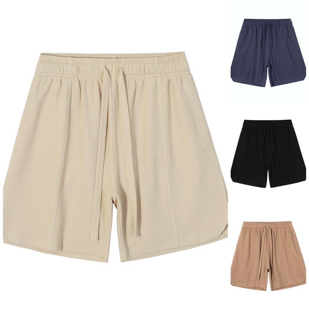 quần Short Unisex - chất Cotton tổ ong cao cấp phông tay lỡ cực đẹp, quần đùi nam nữ form rộng,basic,phong cách Hàn Quốc