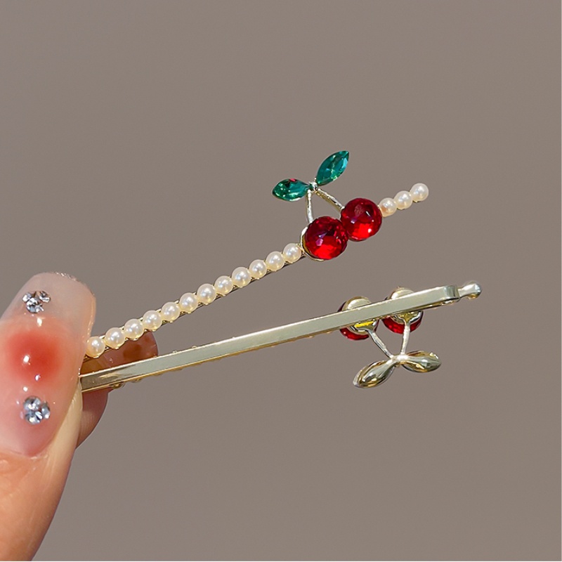Kẹp Tóc Hình Quả cherry Đính Đá Dễ Thương