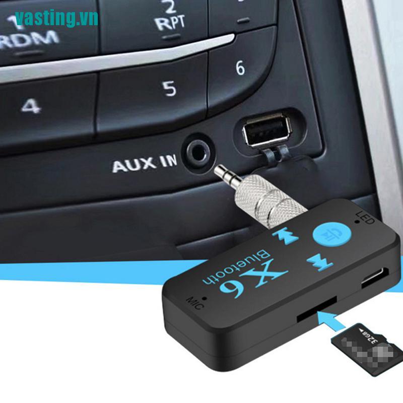 Thiết bị thu nhạc kết nối Bluetooth không dây X6 kèm dây cáp âm thanh 3.5mm