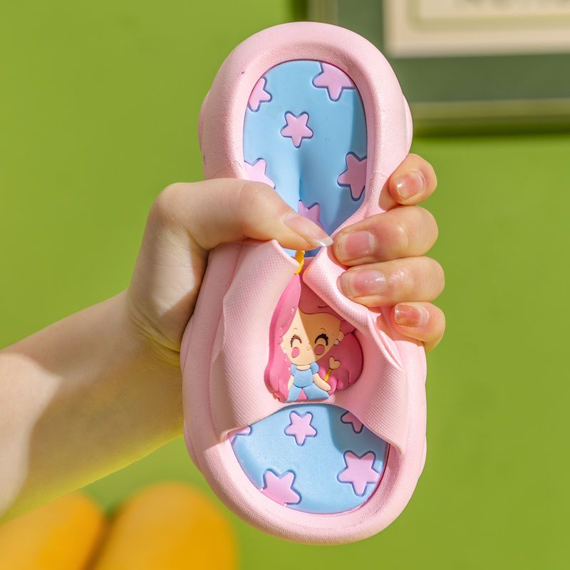 dép cho bé gái AMILA đế mềm chống trượt họa tiết hoạt hình dễ thương cho bé gái dép bé gái