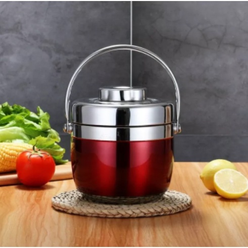 Cặp lồng bom xuất Hàn 1,3l - Camen giữ nhiệt Xuất Hàn- cà mên inox cao cấp -hộp đựng cơm - 1 ca mên inox 1.3l inox