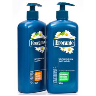 Cặp Dầu Gội Erocante 1000ml Kiềm Dầu, Giảm Rụng Tóc, Phục Hồi Tóc Hư Tổn CHÍNH HÃNG
