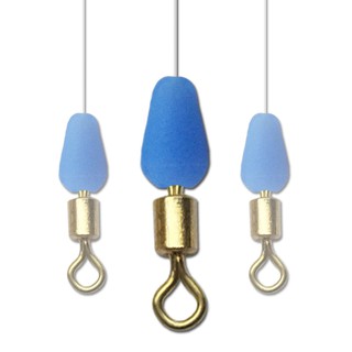 Chụp đầu mani nhựa 2 màu xanh - trắng
