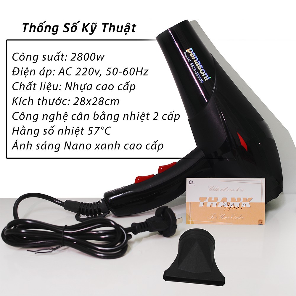 Máy Sấy Tóc Công Suất Lớn 3500w 2 Chiều Nóng Lạnh PN [ Siêu Rẻ ]