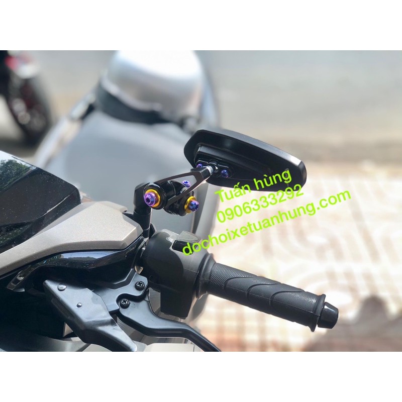 Kính Gù Xe Máy  full ốc Titan - gương gù - đồ chơi xe máy