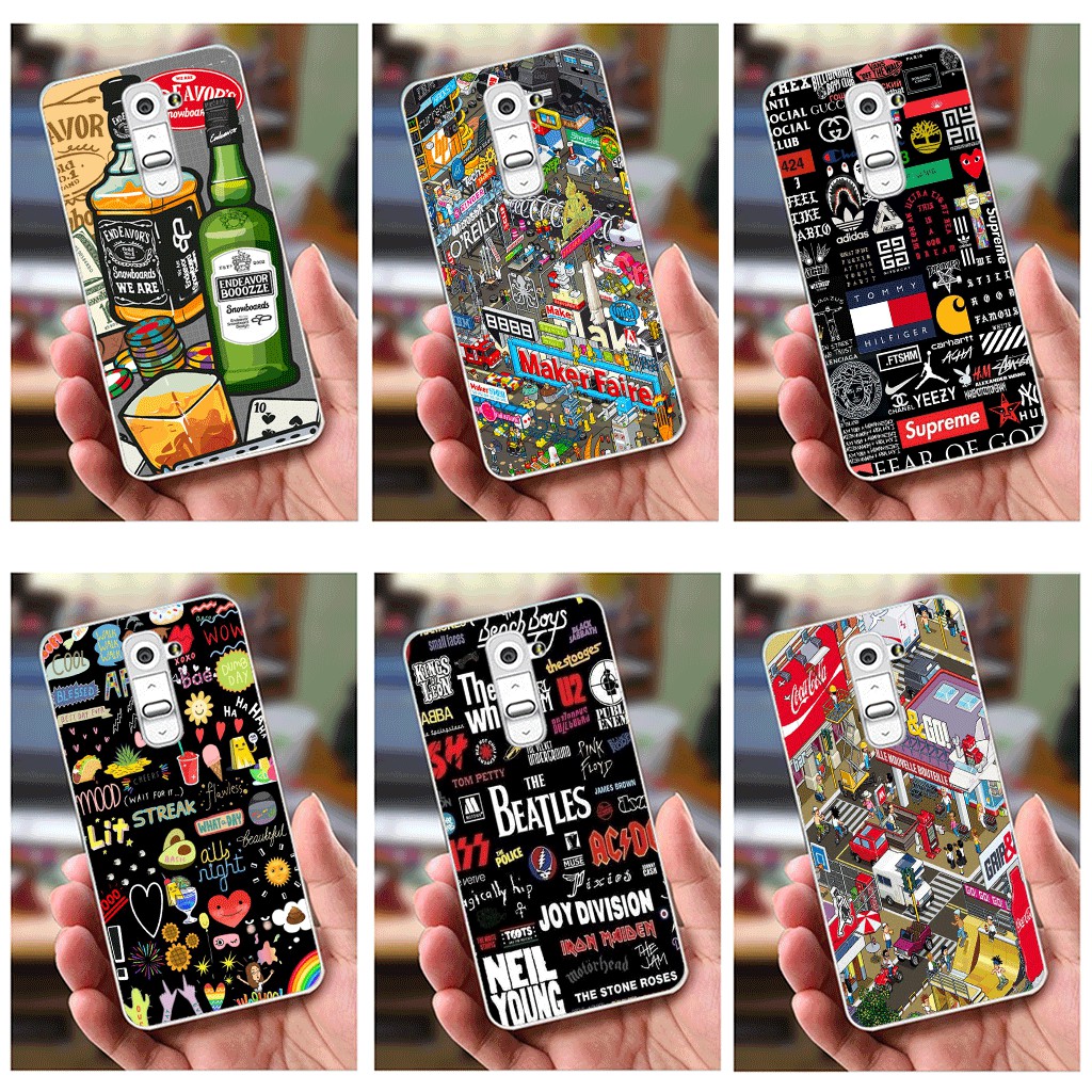 Ốp lưng LG G2 (dẻo viền trắng trong) - Brands