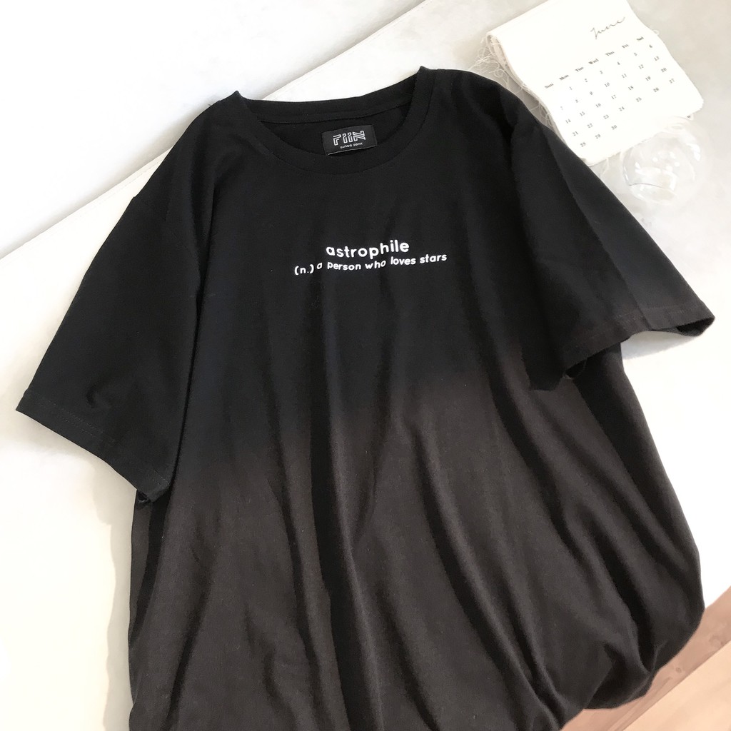 Áo thun tay lỡ form rộng in chữ Astrophile Unisex - Made by Fiin