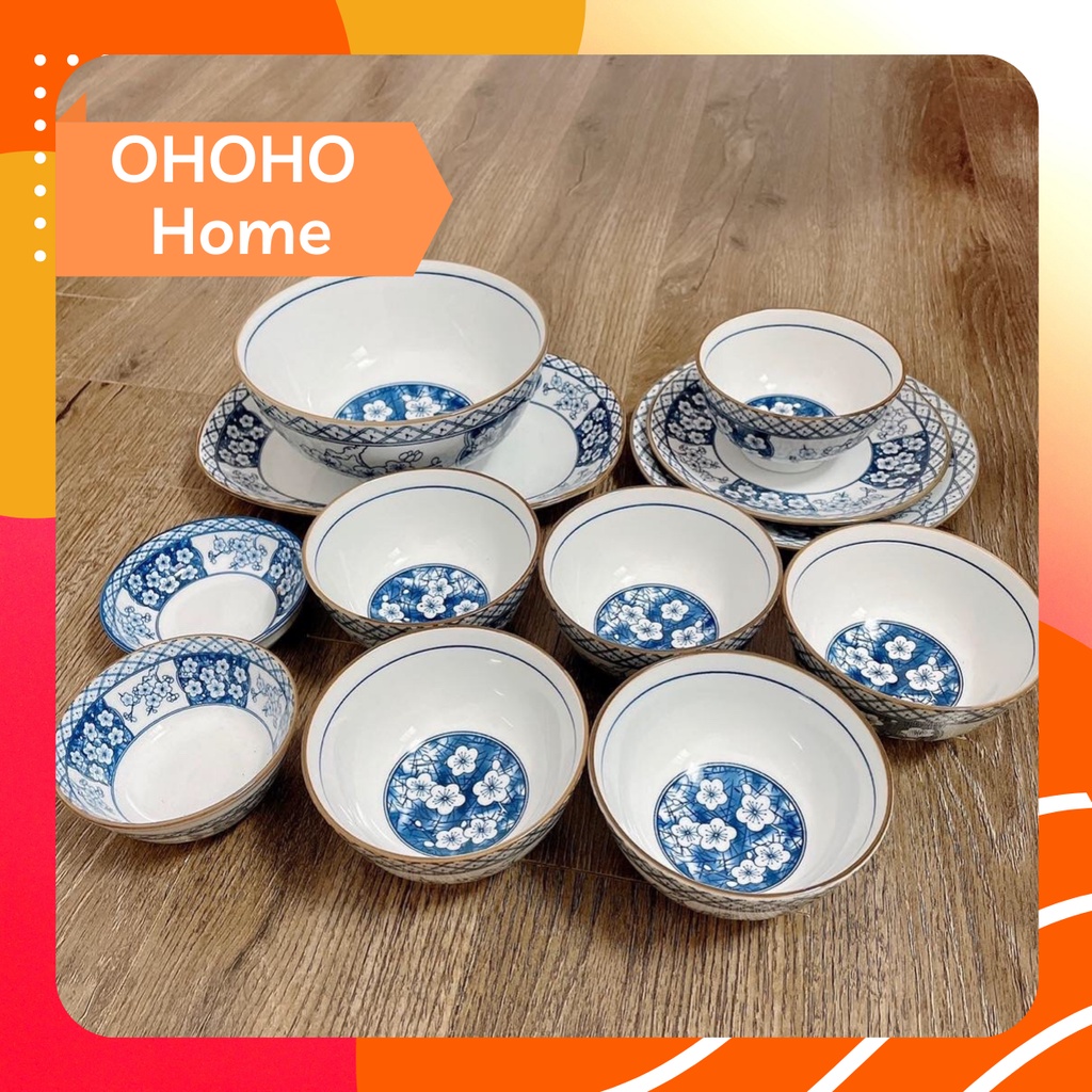 Tô sứ Decor họa tiết lòng bát, dày dặn, men đẹp nét