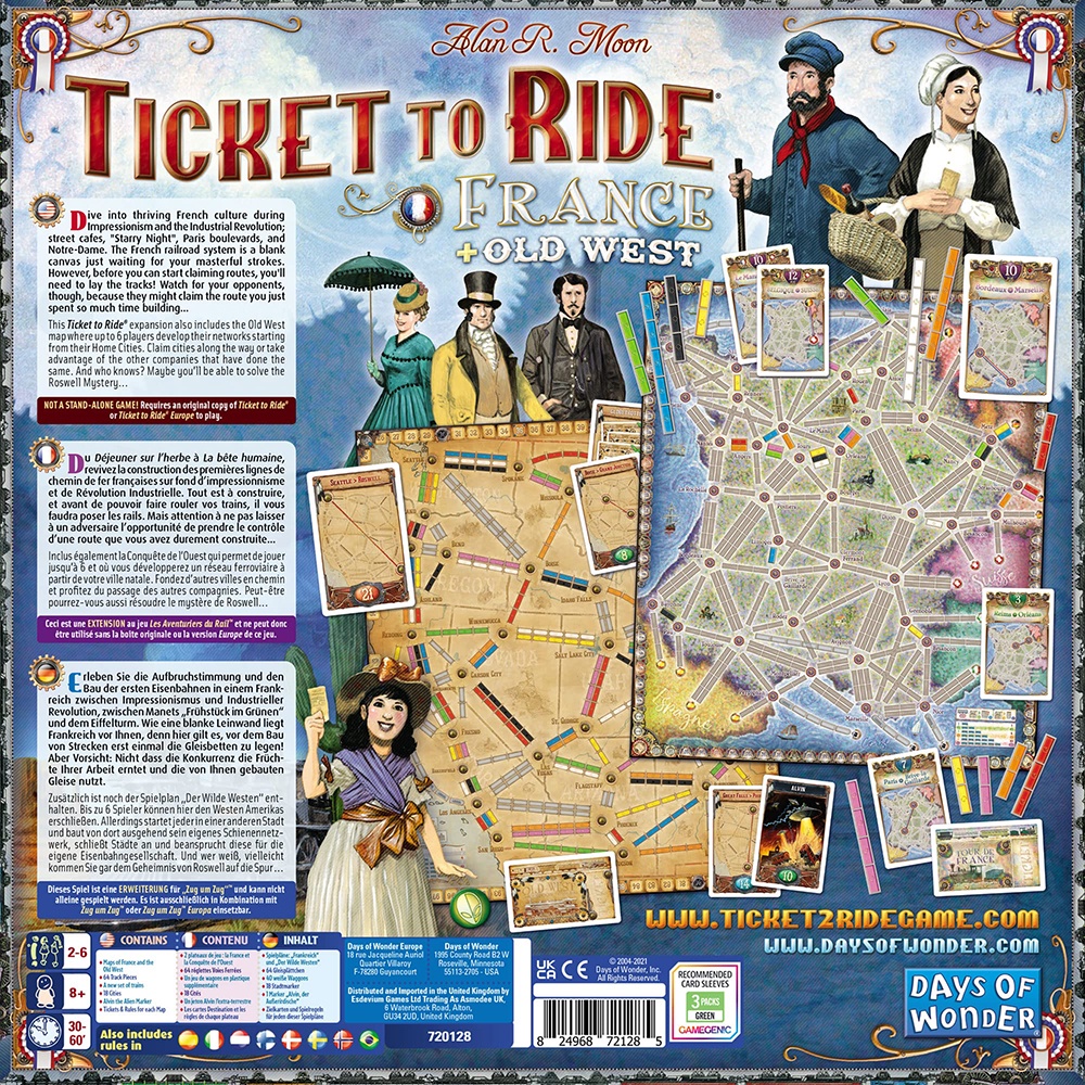Bộ Board Game Ticket to Ride Phiên Bản France Family BG43-3