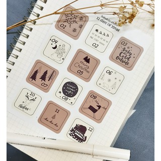 Tờ Bullet Journal/ Planner sticker: 12 days of xmas