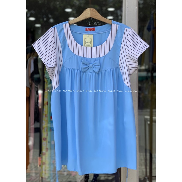 [SIZE 70-100KG] Áo bầu công sở big size cho bầu mập vải lụa cao cấp đũi co dãn thoáng mát đường may cẩn thận