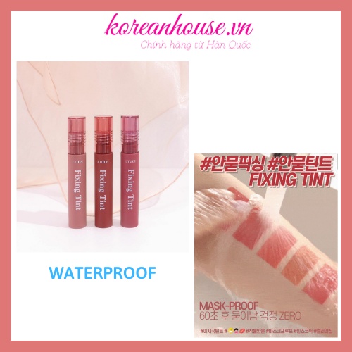 [Chính hãng có bill] SON FIXING TINT ETUDE HOUSE SIÊU BÁM DÍNH LÂU TRÔI 4g 8 Colors | BigBuy360 - bigbuy360.vn