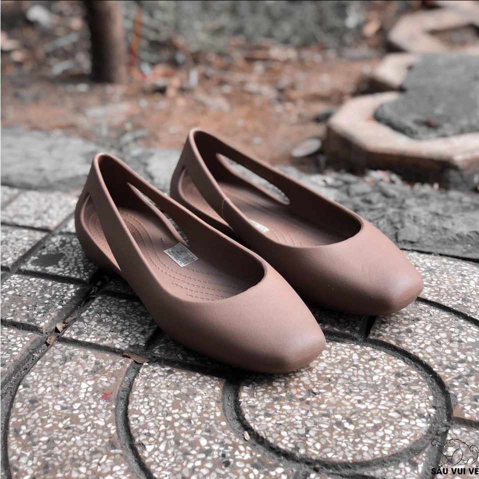 Giày Cross Búp Bê Sloane Flat Chính Hãng, Đúc Nguyên Đôi, Giày Đi Mưa Size 35 36 37 38 39 - Sấu Vui Vẻ