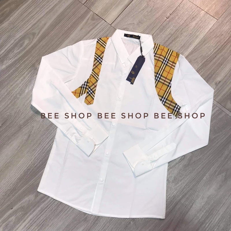 Áo sơ mi phối kẻ Mcq, áo sơ mi nam đẹp thời trang - Bee Shop | BigBuy360 - bigbuy360.vn
