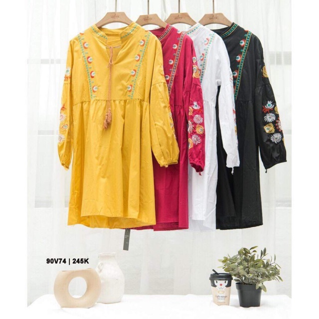 Váy baby doll thổ cẩm bohemian