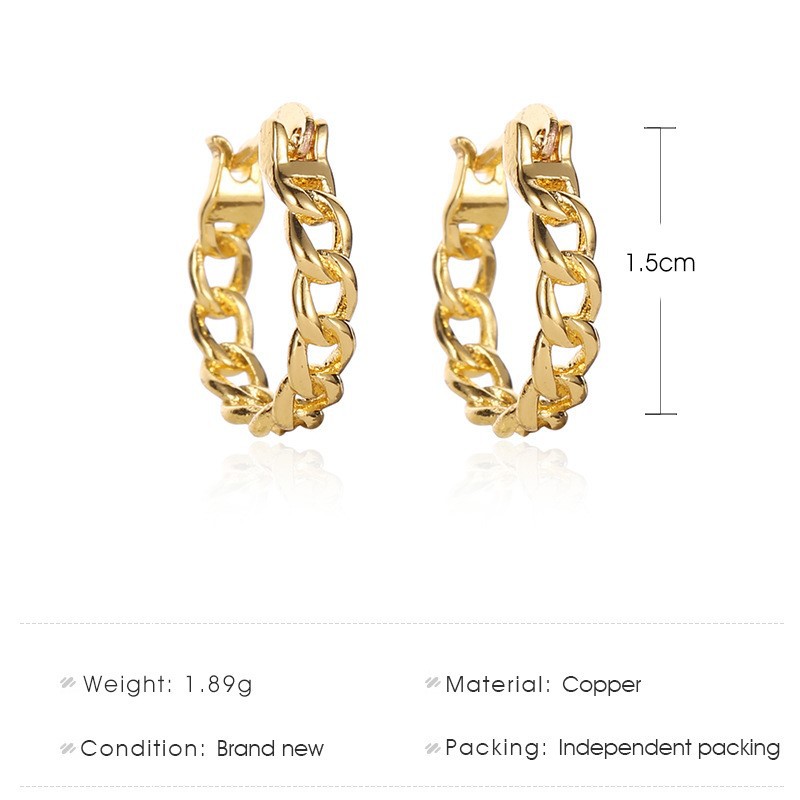 Khuyên Tai Ngắn Kiểu Mắc Xích Phong Cách Sành Điệu Thời Trang Cho Phụ Nữ